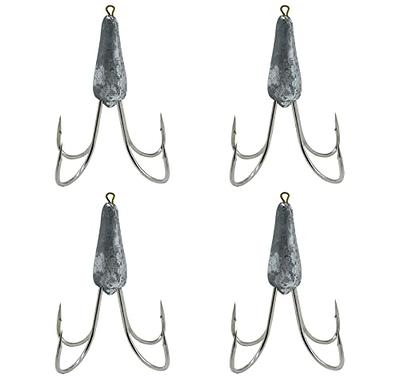 4PCS Weighted Hook Treble Hooks Large Fishing Hooks Size 1.05oz /1.76oz  /2.64oz (1.05oz) - Yahoo Shopping