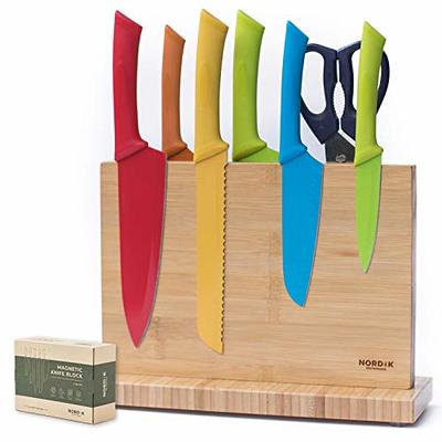 Senken Knives Acacia Magnetic Knife Block