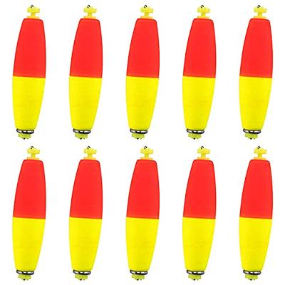 Dr.Fish 10 Pack Cigar Fishing Bobbers Weighted Snap-on Floats EVA