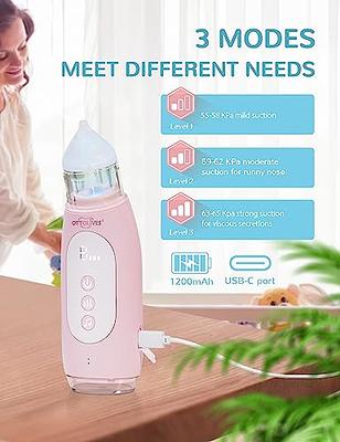 Baby Nasal Aspirator, Electric Nose Booger Sucker for Baby, Automatic Baby  Nose Cleaner USB Rechargeable with 5 Suctions Modes, Music & Colorful Light