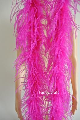 Hot Pink Ostrich Feather Trim 1 PLY