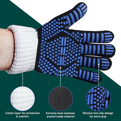 Kitchen Silicone Oven Mitts Grilling Gloves Heat Resistant - Temu