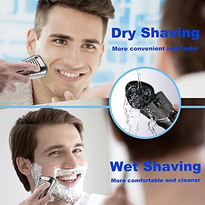  OOYY Mens Electric Shaver Razor Cordless Beard Trimmer for Men  Nose Hair Trimmer 4 in 1 Trimmer Kit USB Rechargeable Razors for Shaving  Wet Dry Shaver : Beauty & Personal Care