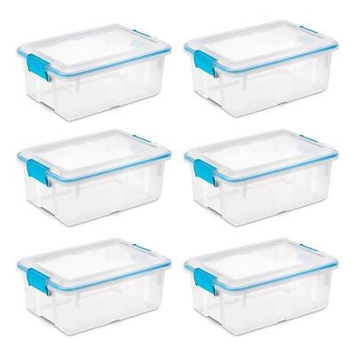 9 qt. Plastic Storage Bin Kitchen Organization in Clear (2-Pack)