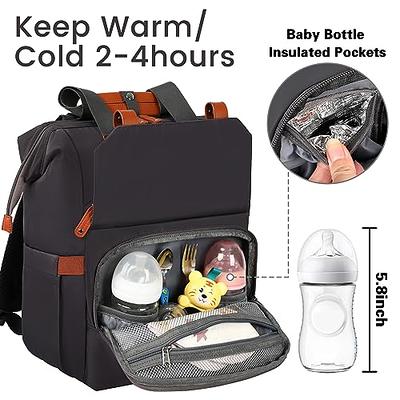 Insulated Bottle Pocket Nappy Bag Travel Backpack Baby Diaper Bag