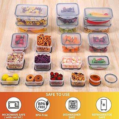 GEIKR 40 PCS Plastic Food Storage Containers with Lids Airtight, BPA-Free  Leakproof Meal Prep Containers Reusable,Microwave & Dishwasher & Freezer