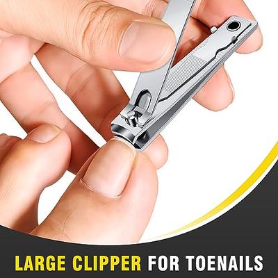 Libiyi Nail Clipper with Catcher, Heavy Duty Toenail Clippers for Thick  Toenails