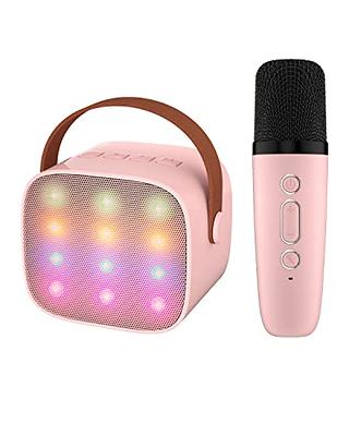 YLL Mini Karaoke Machine for Kids, Portable Bluetooth Speaker with 2  Wireless Microphones,18 Pre-Loaded Songs, Birthday Gifts for 3 4 5 6 7 8 +  Year