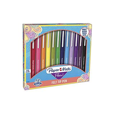 Paper Mate Flair Felt Tip Pens, Medium Point (0.7 mm), Blue, 12 Count