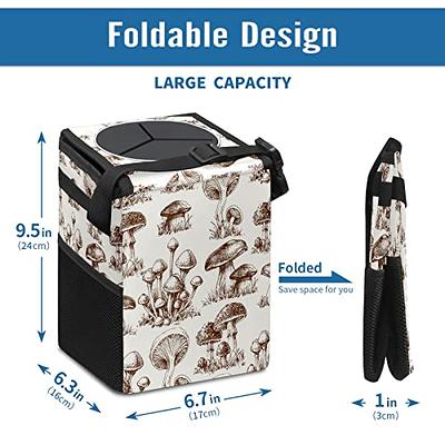 HOTOR Car Trash Can 2.5 Gallon - Handy Tissue Holder, Easy-to-Install