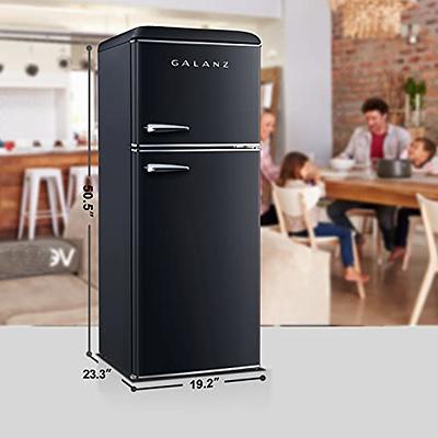 Galanz GLR46TBKER Retro Compact Refrigerator with Freezer Mini Fridge with  Dual Door, Adjustable Mechanical Thermostat, 4.6 Cu Ft, Black - Yahoo  Shopping