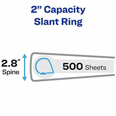 Avery Durable View Binder, 2 Slant Rings, 500-Sheet Capacity, DuraHinge, Blue (17837)