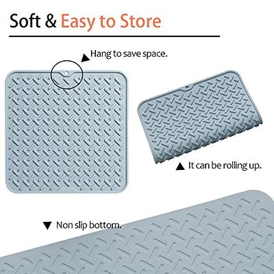 1pc Gray Silicone Dish Drying Mat, Heat Resistant Drying Pad For