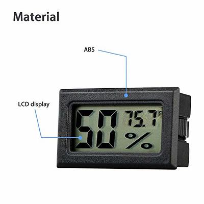 Mini Digital LCD Reptile Temperature Thermometer Hygrometer Humidity Meter  Round