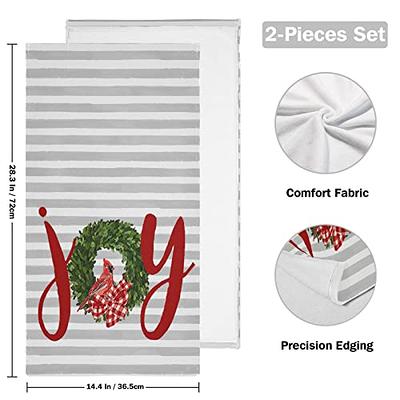 Joy Christmas Waffle Weave Microfiber Kitchen Towel