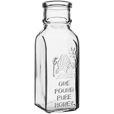 5.5 oz. (8 oz. Honey Weight) Cylinder PET Clear Sauce Bottle with