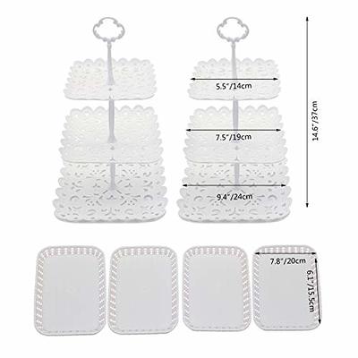 Set of 6 PCS Plastic Party Cake Stand and Cupcake Holder Fruits Dessert  Display Plate Table Decoration for Wedding Birthday Party Celebration  (Square) - Yahoo Shopping