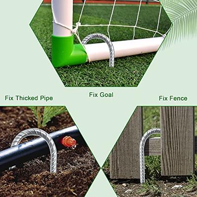 FEED GARDEN 16 Inch 8 Pack Rebar Stakes Heavy Duty J Hook, Galvanized  Ground Stakes Tent Stakes Steel Ground Anchors, Chain Link Fence Stakes,  Trampoline Stakes, Silver - Yahoo Shopping