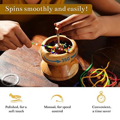 Best Gift Wooden Bead Spinner Bracelet Making Wooden Bead Holder Effort  Saving Stringing Wooden Crafting Kit for Jewelry Making