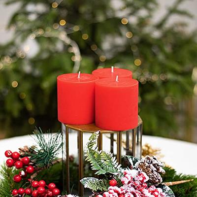 CANDWAX 3x3 Pillar Candle Set of 3 - Decorative Rustic Candles Unscented  and Dinner Candles - Ideal as Wedding Candles or Large Candles for Home  Interior - Red Candles - Yahoo Shopping