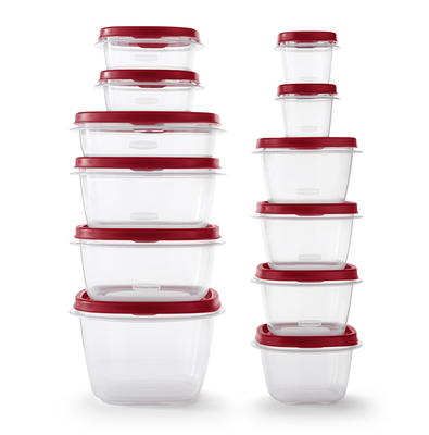 Rubbermaid 4pc Easy Find Lids Food Storage Containers Red