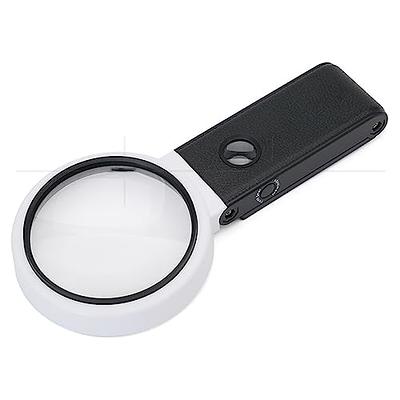 6X 10X Magnifying Glass with Light-12 LED Handheld Illuminated