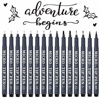 Tebik Hand Lettering Pens, 15 Pack Calligraphy Brush Pen Markers Black Ink  for Beginners Writing, Lettering, Journaling, Art Drawing, Signature,  Illustrations and Office School Supplies - Yahoo Shopping