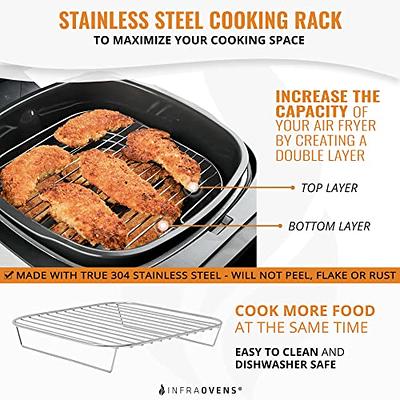  Upgrade Reusable Air Fryer Liners with Raised Silicone, Patented Product, BPA Free Non-Stick Silicone Air Fryer Mats, Air Fryer  Silicone Tray Accessories