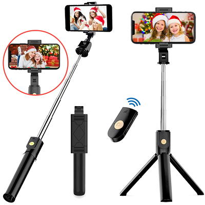 onn. Wireless Selfie Stick with Smartphone Cradle, GoPro Mount and