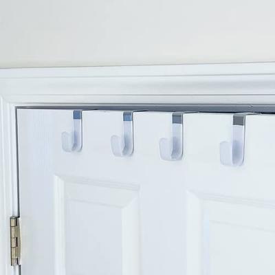 Evelots Over The Door Hooks for Standard Doors, 4 Pack Heavy Duty