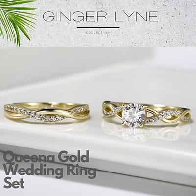 Ginger Lyne Collection Queena Bridal Wedding Ring Set for Women 14