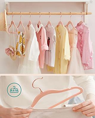 50 Pack Pink Velvet Baby Clothes Hangers for Closet Storage, Children's  Nursery, Kid's Closet, Ultra Thin and Slip-Resistant (11 In)