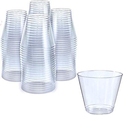 Disposable Clear Plastic Coffee Mug - 8 Pack Durable Party Cups