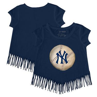 New York Yankees Tiny Turnip Women's Sundae Helmet T-Shirt - White