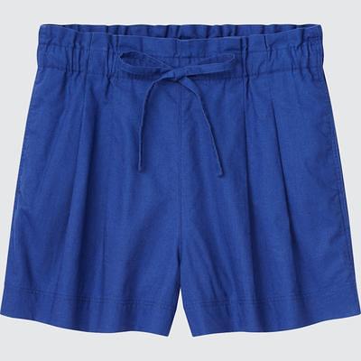 Women's Linen-Cotton Shorts | Blue | 2XL | UNIQLO US - Yahoo Shopping