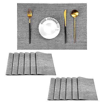 PVC Placemats For Dining Table,Washable Non-Slip Heat Resistant