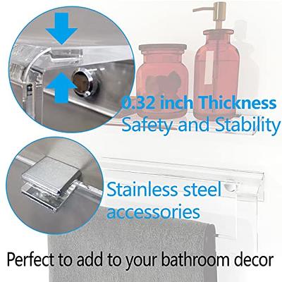 Durmmur 2-Pack Acrylic Clear Shower Shelves, Adhesive Bathroom Shower Caddy  Organizer, Transparent No Drilling Wall Floating Shelves For Storage &  Display - Yahoo Shopping