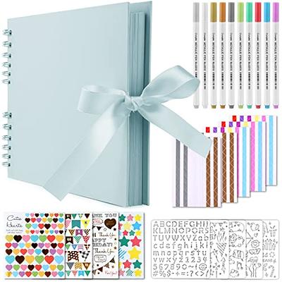 Gotideal 80 Pages Scrapbook Album with 10 Metallic Markers, Craft Paper  Photo Album for Wedding and Anniversary, Family DIY Scrapbook Accessories  with Scrapbooking Stickers Corners(BLUE) - Yahoo Shopping