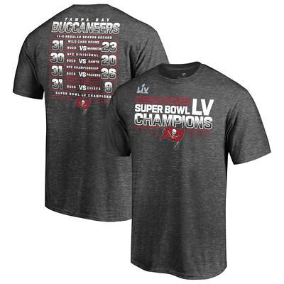 Men's Fanatics Branded Red Tampa Bay Buccaneers Super Bowl LV Champions  Iconic Roster T-Shirt