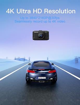 4K Dash Cam Front Built-in WiFi, WANLIPO Dash Camera for Cars with 3 IPS  Screen, Car Camera with 64GB SD Card, 2160P Dashcam for Cars with App