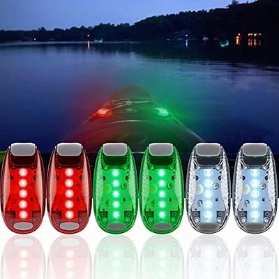 Amzonly 6pcs Navigation Lights for Boats Kayak, LED Safety Light, 3 Types  Flashing Mode, Easy Clip-On Kit for Boat Bow, Stern, Mast, Paddles,  Pontoon, Kayaking Accessories, Yacht, Red Green White - Yahoo