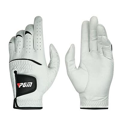 Golf Gloves Men Ball Marker Leather Premium Weathersof Grip Soft Left Hand  Right