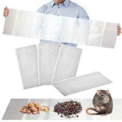 Qualirey Sticky 47 Inch Ultra Large Mouse Trap Mouse Glue Traps Sticky Rat  Trap That Work for Trapping Rats Roaches Rodents Heavy Duty Pre Baited Mats  Indoor Outdoor Catch Pest Trap (Clear