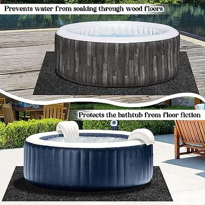 72 Inch Dia round Hot Tub Mat, Large Washable above Ground