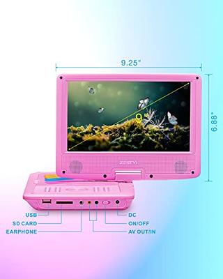 11 Portable DVD Player for Kids with 9.5 inch HD Swivel Screen, Car  Headrest