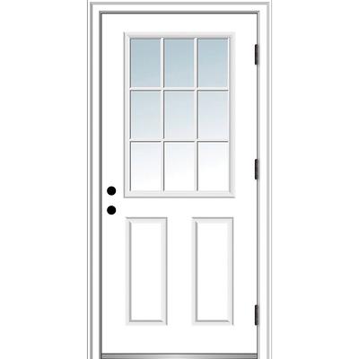 RELIABILT 32-in x 80-in Steel Right-Hand Outswing Primed Prehung Single  Front Door Insulating Core in the Front Doors department at