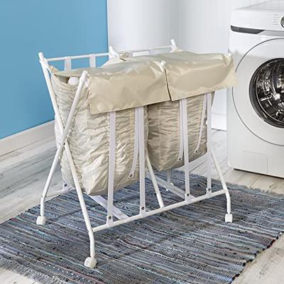 HOMEST 2 Pack XL Nylon Laundry Bag with Strap Machine Washable Large Dirty  Clothes Organizer Easy Fit a Laundry Hamper or Basket Can Carry Up to 4  Loads of Laundry Grey 