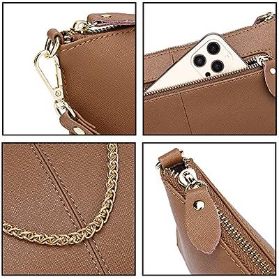 YALUXE Leather-Crossbody-Bags-for-Women Fashion Shoulder Handbag with Coin  Purse