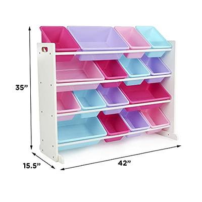 Humble Crew (Pink, Purple) Large Plastic Storage Bins, Set of 4