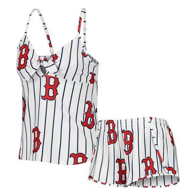 Women's Concepts Sport White Chicago Cubs Reel Pinstripe Tank Top & Shorts Sleep Set Size: Medium